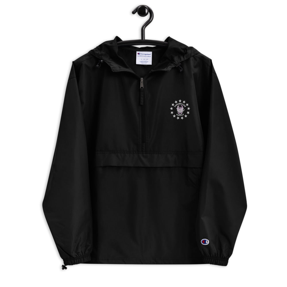 Embroidered Parabellum Supply x Champion Packable Windbreaker