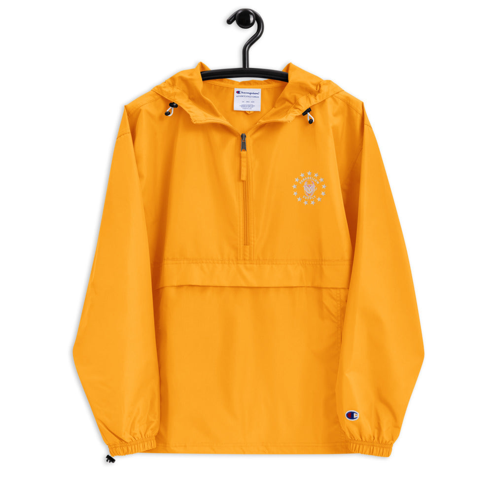 Embroidered Parabellum Supply x Champion Packable Windbreaker